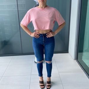 Topshop Jamie Ripped Highwaist Skinny Jean Size 25